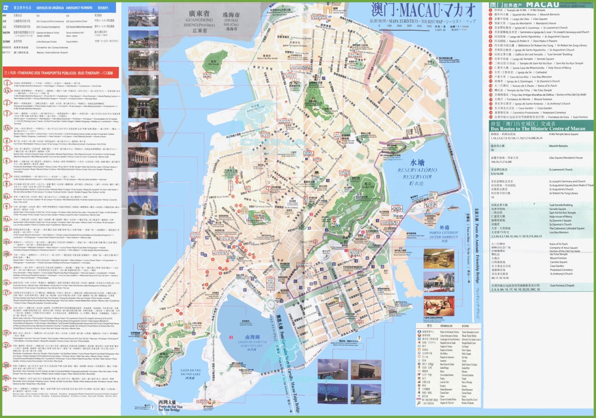 Macao harta rutelor de autobuz