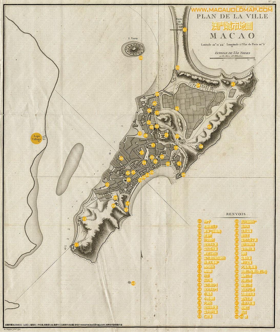 vechi, Macau arată hartă
