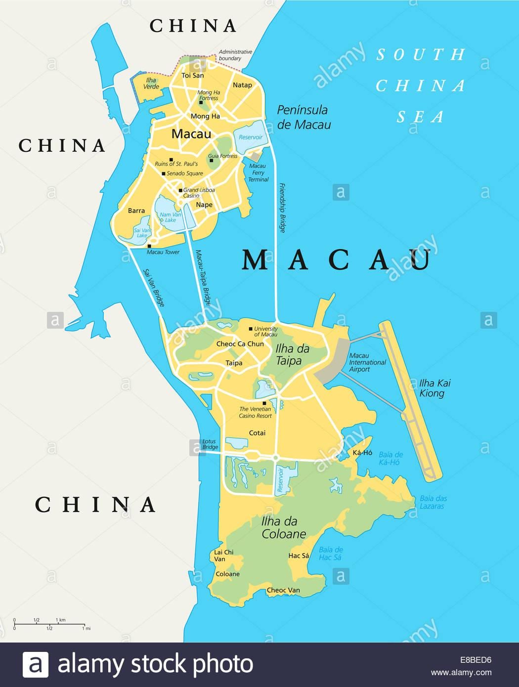 Macao China hartă