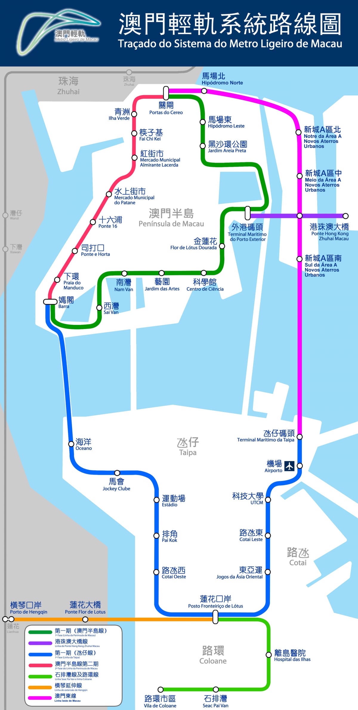harta Macao tren