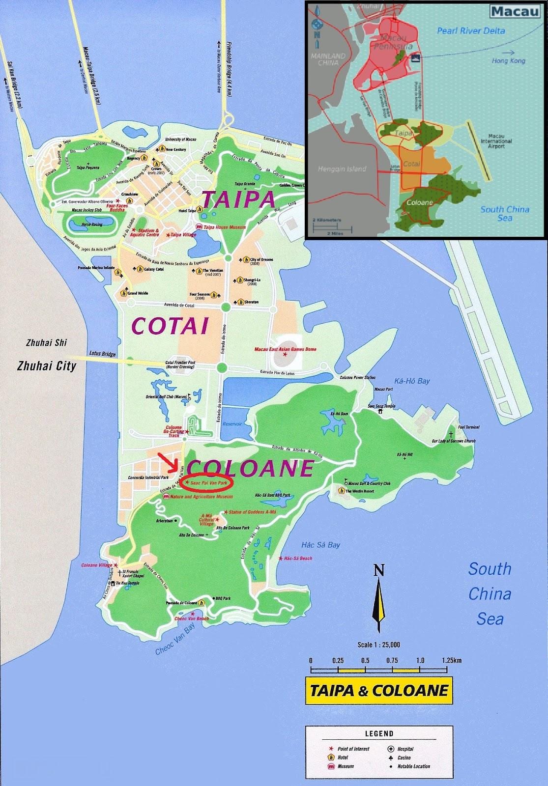harta de feriboturi din Macao