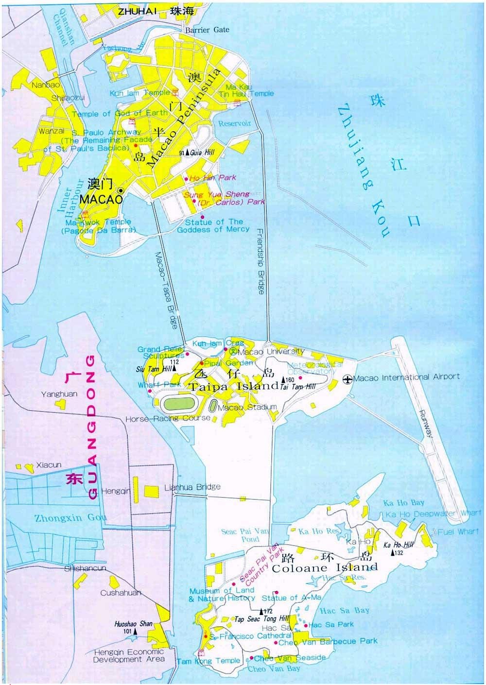 harta orașul Macau