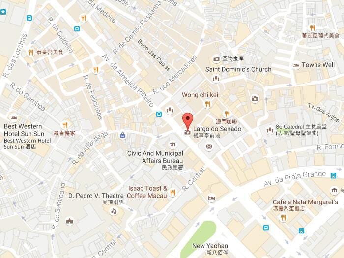 harta senado square, Macau