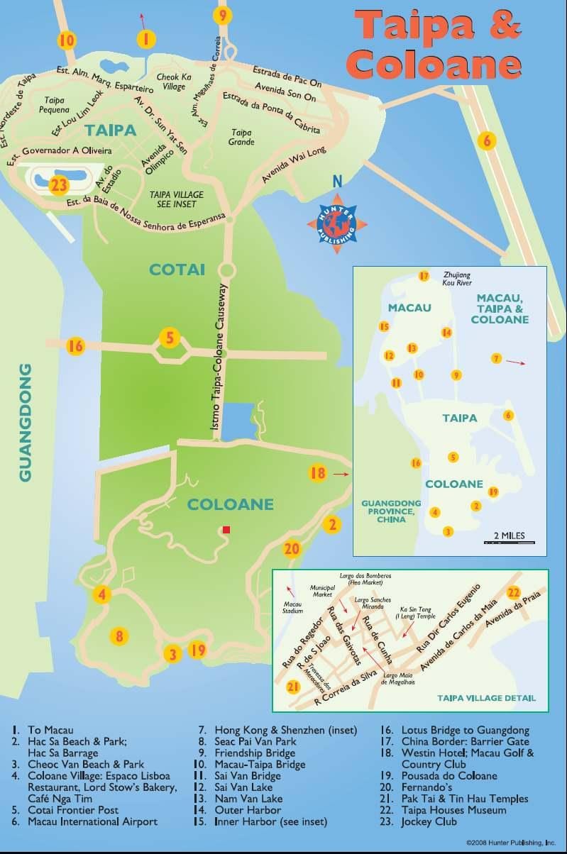 taipa Macau arată hartă