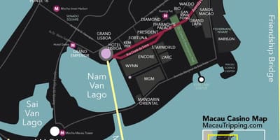 Harta Macao China cazinouri