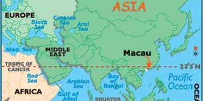Macao pe harta lumii