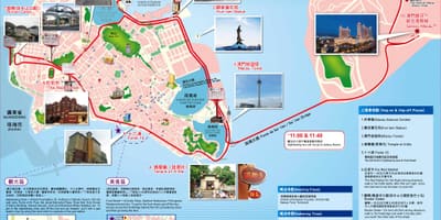 Harta Macao atracții turistice