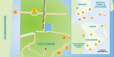 Taipa Macau arată hartă